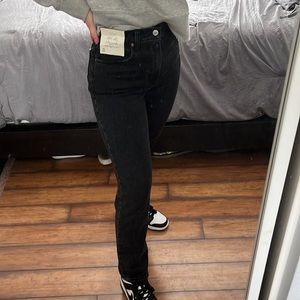 Curve Love 90s Ultra High Rise Straight Jeans Black